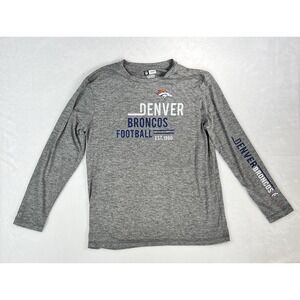 NFL Team Apparel TX3 COOL Denver Broncos Long Sleeve Shirt Pullover Sz Large